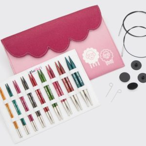 KnitPro Dreamz Udskiftelige rundpindesæt Delux 360Â° Swivel 60, 80, & 100cm 3.0-8.0mm 9 størrelser 13cm