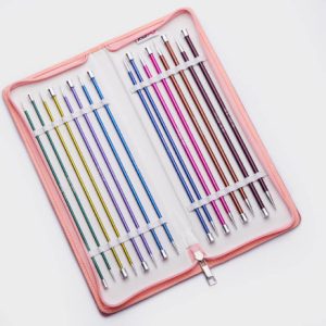 KnitPro Zing Jumperpindesæt Aluminium 25 cm 2,5-6 mm 8 størrelser